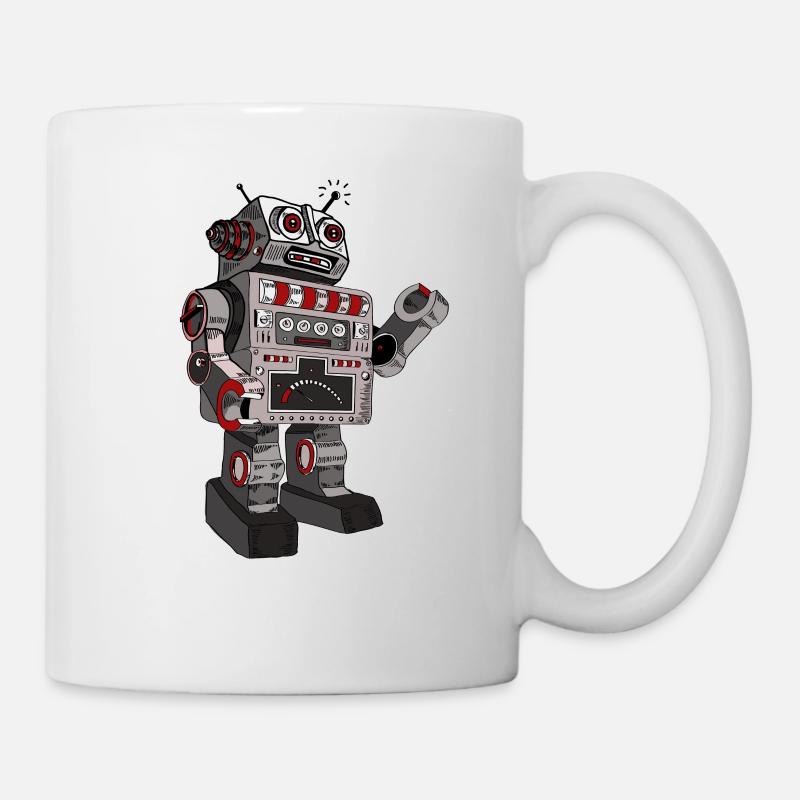 Robby Rob mr. robot scifi android jouet retro pc - Mug blanc - blanc