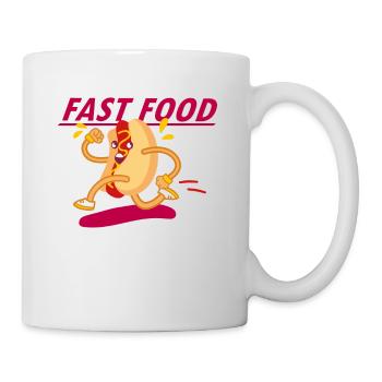 Fast Food - Tasse - Weiß - Rechts