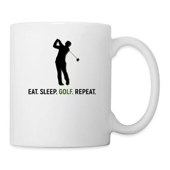 Golf Golfing Golfen Golfball Golfer - Tasse - Weiß - Rechts