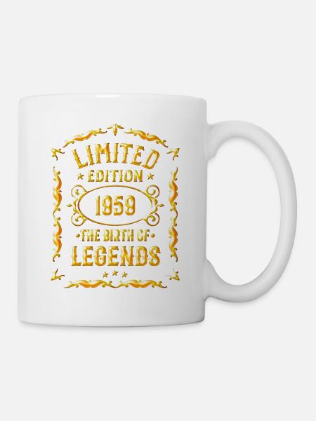 Geboren 1959 - Geschenk Geburtstag 1959 - Tasse - Weiß
