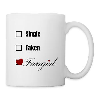 Fangirl Crush Herz Liebe Mädchen witzig Geschenk - Tasse - Weiß - Rechts