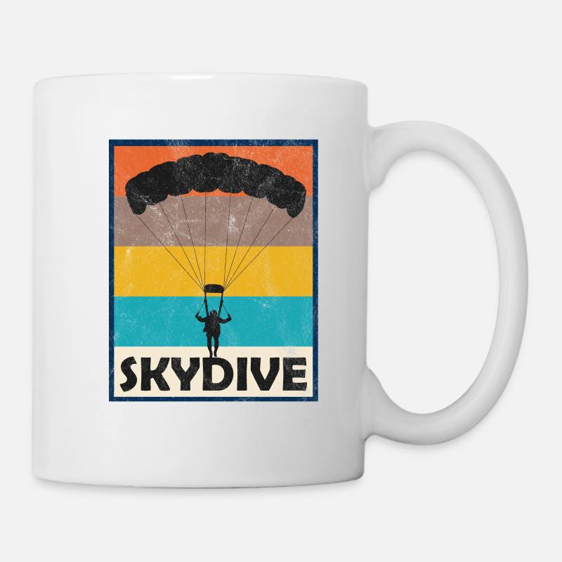 Skydive Skydiving Fallschirm Springen Gleiten - Tasse - Weiß