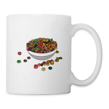 Frühstücks Cornflakes aus den 90s Geschenkidee - Tasse - Weiß - Rechts