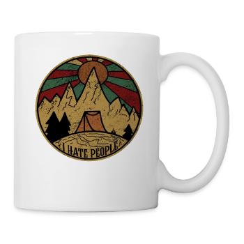 I hate people - I hate people - camping - Mug - white - Right