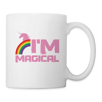 ich bin magisch einhörner regenbogen geschenk - Tasse - Weiß - Rechts