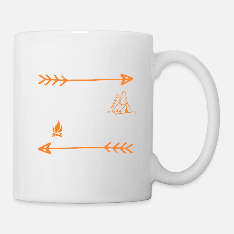 Happy Camper - Shirt - Tasse - Weiß