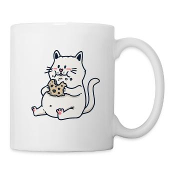 Cat Kitten Cookie Fantasy Kids Baby Cartoon Xmas - Mug - white - Right