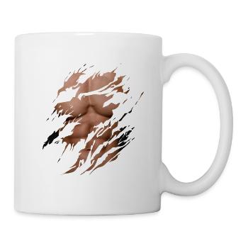 Strong Body hommes corps déchirés Chemise Drôle - Mug blanc - blanc - Droite