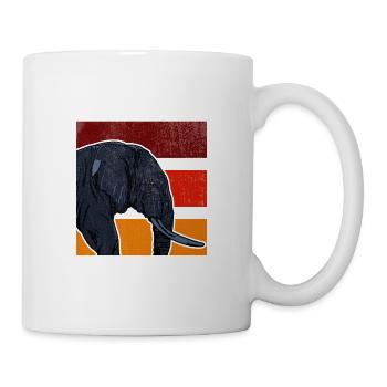 Elefant Elephant Dickhäuter Afrika Safari Geschenk - Tasse - Weiß - Rechts