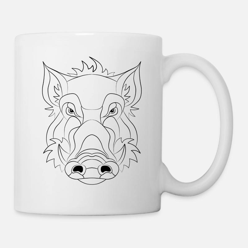 Sanglier narines noires Dzik Dzika winia - Mug blanc - blanc