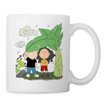 Couple protect rain couple gift shirt - Mug - white - Right