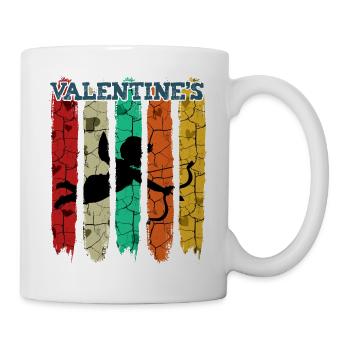 Cupidon de style rétro vintage | Cadeau Saint Valentin - Mug blanc - blanc - Droite