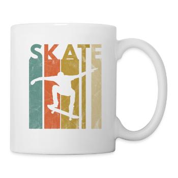 Skate Skaten Skater Skateboard Longboard Geschenk - Tasse - Weiß - Rechts