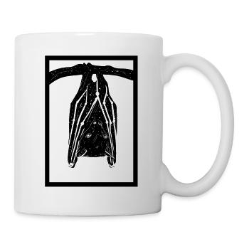 Fledermaus hängend - Tasse - Weiß - Rechts