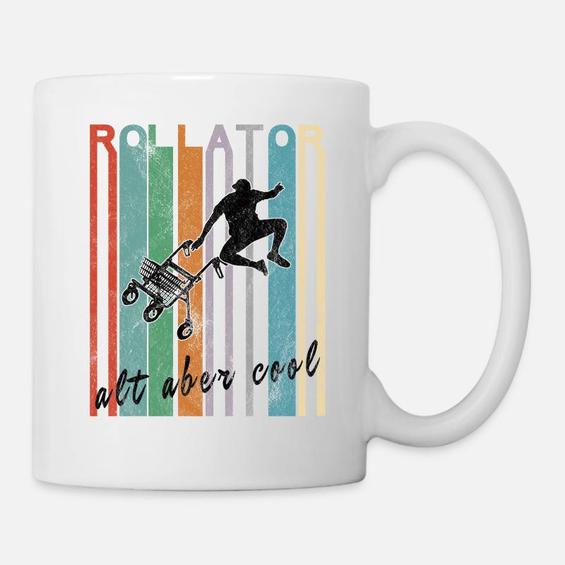 Rollator Vintage Freestyle Alt aber Cool Geschenk - Tasse - Weiß
