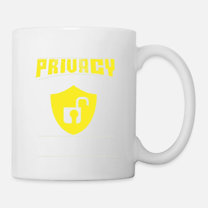 Drôle anti-vie privée Hacker ou Computer Geek cadeau - Mug blanc - blanc