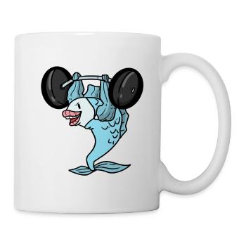 Poisson de pompage - Mug blanc - blanc - Droite