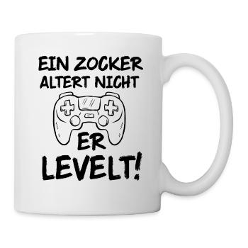 A gambler does not age. He levels! - Mug - white - Right