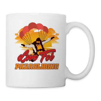 Gleitschirmfliegen Gleitschirmflieger Paragleiter - Tasse - Weiß - Rechts