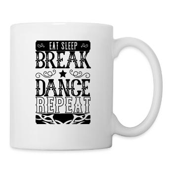 Breakdancing Breakdancer Tanz Geschenk Breakdance - Tasse - Weiß - Rechts