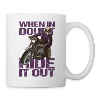 Skull Biker Geschenkidee - Tasse - Weiß - Rechts