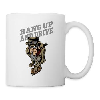 Steampunk Scooterman Hang Up, Drive Geschenkidee - Tasse - Weiß - Rechts