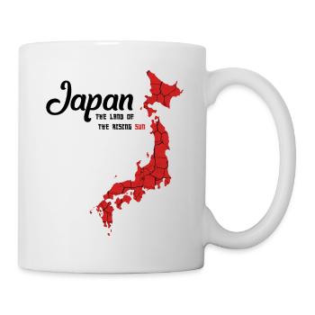 Japan Länderumriss Nihon-koku Tokio Osaka Geschenk - Tasse - Weiß - Rechts