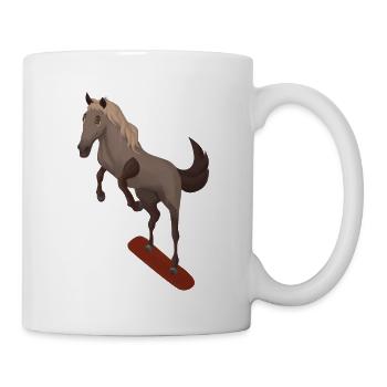 Snowboard horse snowboarding horse fun gift - Mug - white - Right