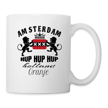 Dutch Soccer Jersey Netherland Flag Amsterdam - Mug - white - Right