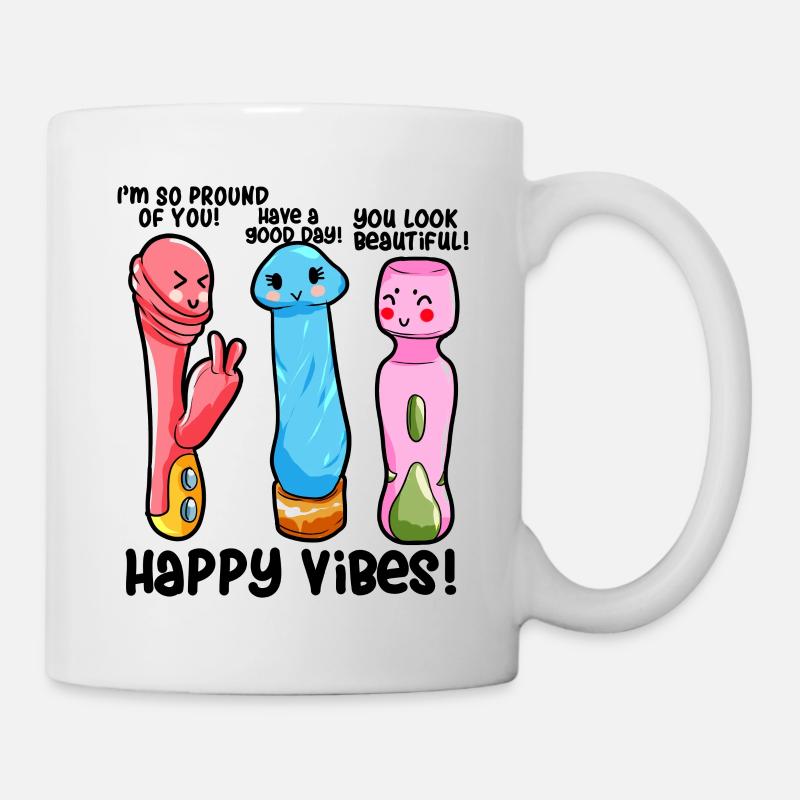 Vibromasseur Gode Masturbation Good Vibes - Mug blanc - blanc