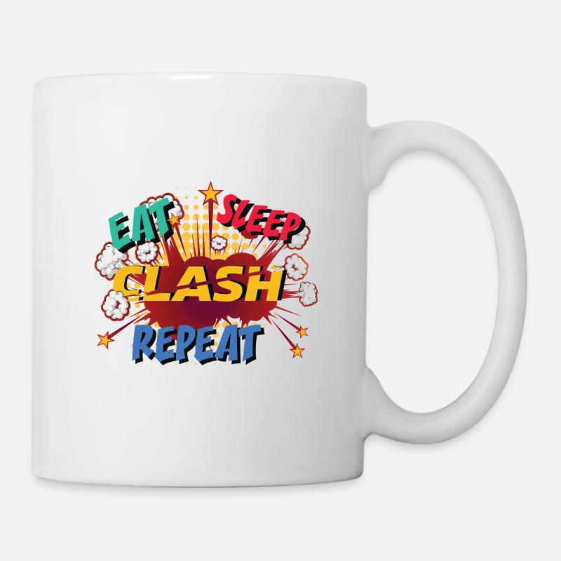 Eat, Sleep, Clash, Repeat - Mug - white
