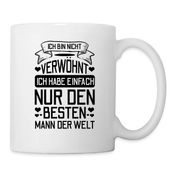 Bester Mann der Welt Geschenk Geschenkidee - Tasse - Weiß - Rechts