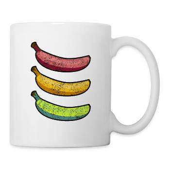 Banane Rétro Cadeau Coloré Drôle Feu Rouge Jaune - Mug blanc - blanc - Droite