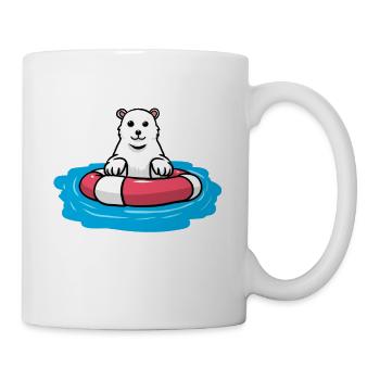 Eisbär Klimawandel Nordpol Fantasy Umwelt Natur - Tasse - Weiß - Rechts