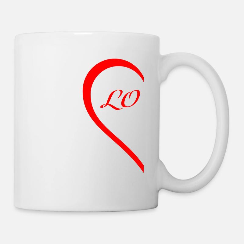 Un coeur moitié / amour, cadeau cool - Mug blanc - blanc