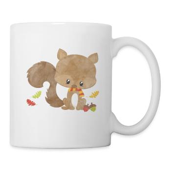 Waldtiere Eichhoernchen - Tasse - Weiß - Rechts