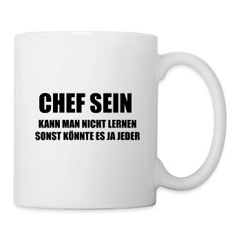 Chef Chefin sein Geschenkidee - Tasse - Weiß - Rechts