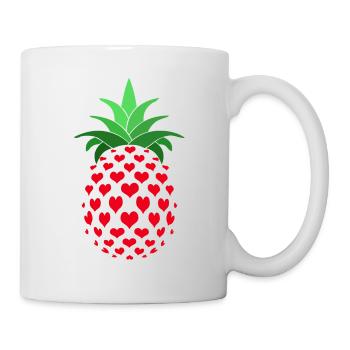 Ananas - Tasse - Weiß - Rechts