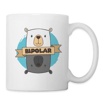 Bipolar T-Shirt - Eisbär Bipolar Geschenkidee - Tasse - Weiß - Rechts