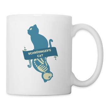 Cadeau de t-shirt Physics Cat de Schrödinger avec un t-shirt Physics - Mug blanc - blanc - Droite