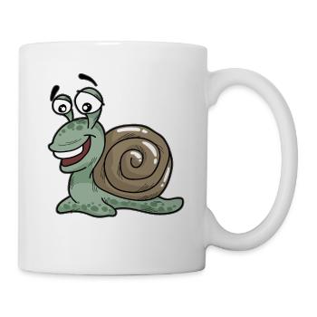 Happy Snail Cartoon Comic Slow - Mug - white - Right