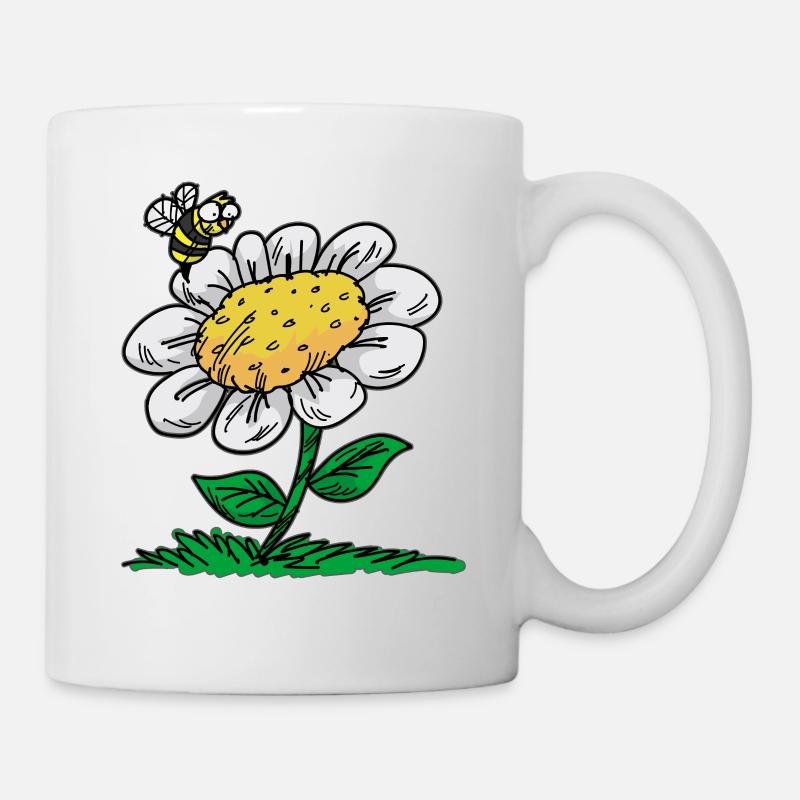 Gänseblümchen Biene Margerite Maßliebchen - Tasse - Weiß