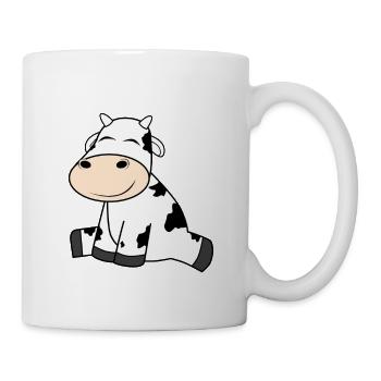 Cadeau de ferme de vache animal vaches · Veau - Mug blanc - blanc - Droite