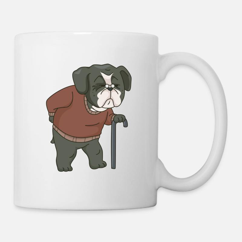 alter Hund - Tasse - Weiß