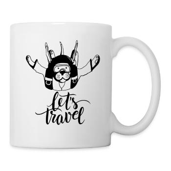 Parachutist dog - Mug - white - Right