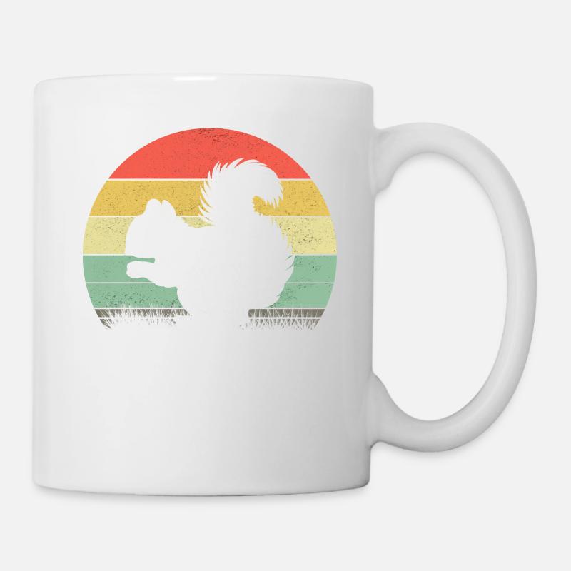 Retro Vintage Eichhoernchen Squirrel 70's Sunset - Tasse - Weiß