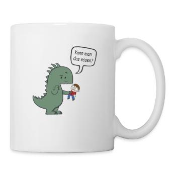 Kann man das essen? - Dino - Tasse - Weiß - Rechts