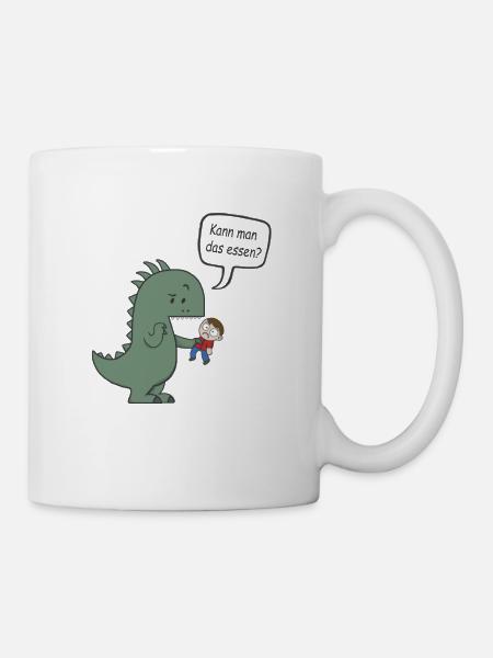 Kann man das essen? - Dino - Tasse - Weiß