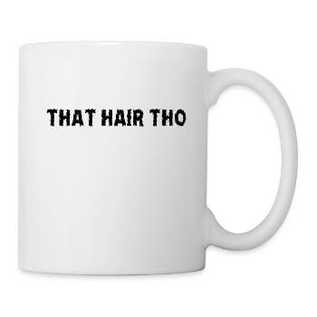 Afro Haare Frisur - Tasse - Weiß - Rechts