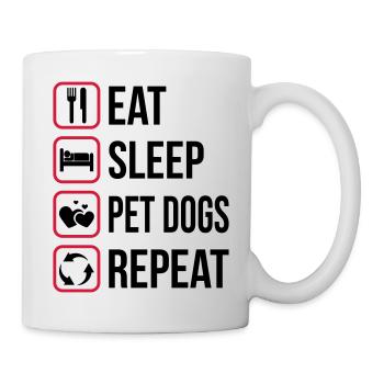Manger Slepp Pet Dog Repeat - Mug blanc - blanc - Droite